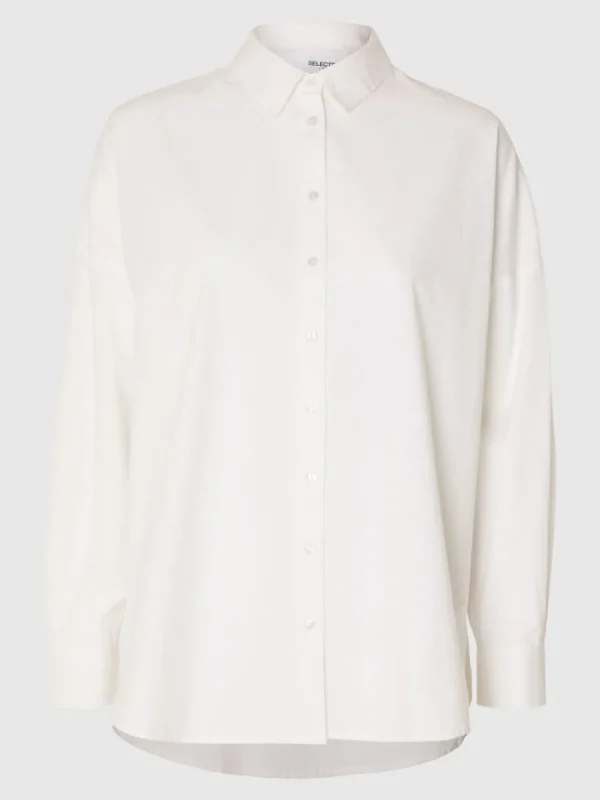 SELECTED ÖVERDIMENSIONERAD SKJORTA White Clearance