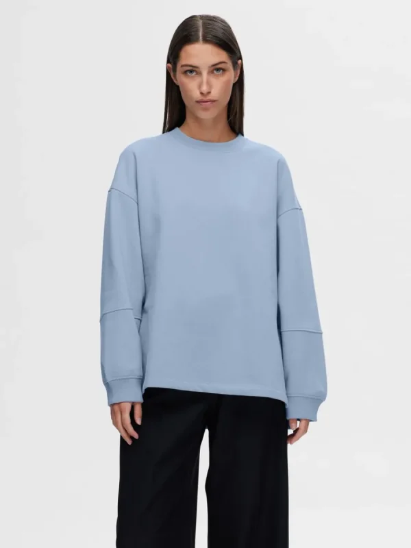 SELECTED ÖVERDIMENSIONERAD SWEATSHIRT Blue Best Sale