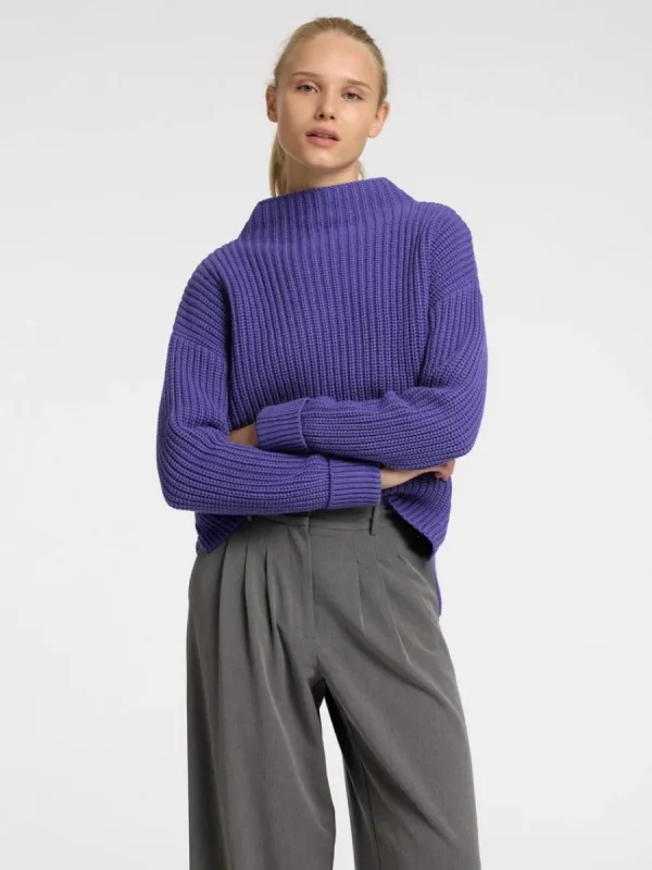 SELECTED ÖVERDIMENSIONERAD TRÖJA Purple Discount