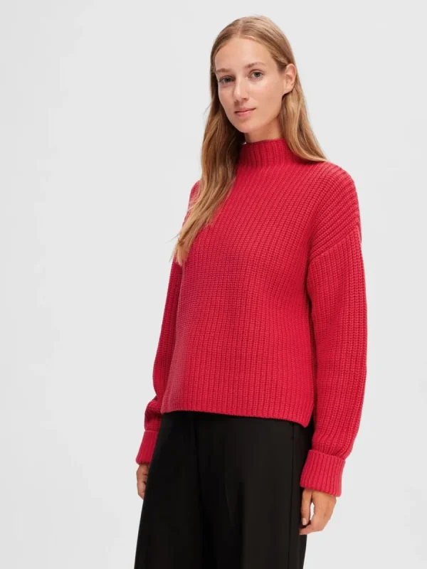 SELECTED ÖVERDIMENSIONERAD TRÖJA Red Discount