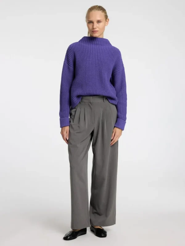 SELECTED ÖVERDIMENSIONERAD TRÖJA Purple Discount