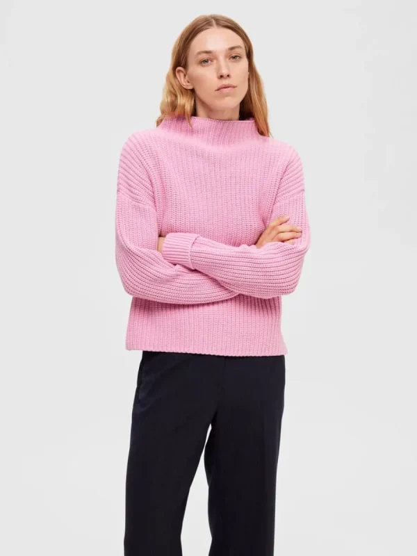 SELECTED ÖVERDIMENSIONERAD TRÖJA Pink Discount