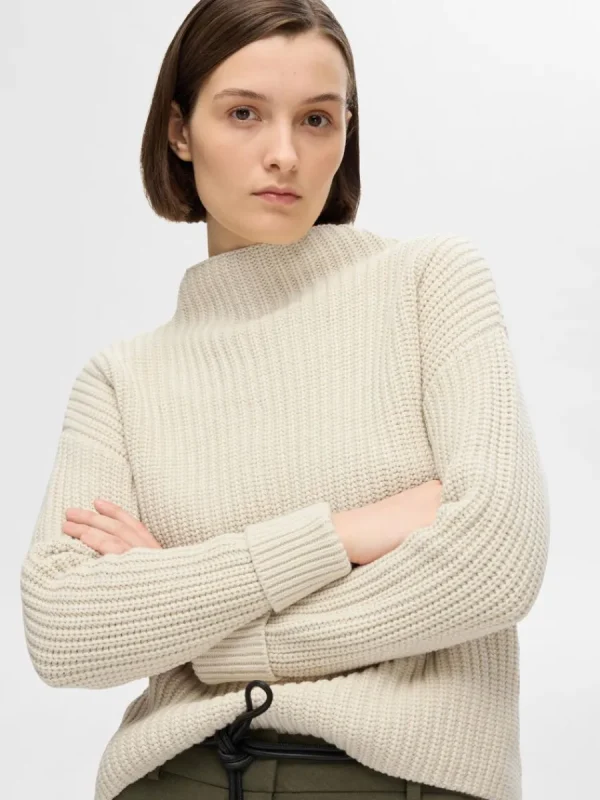 SELECTED ÖVERDIMENSIONERAD TRÖJA Beige Flash Sale