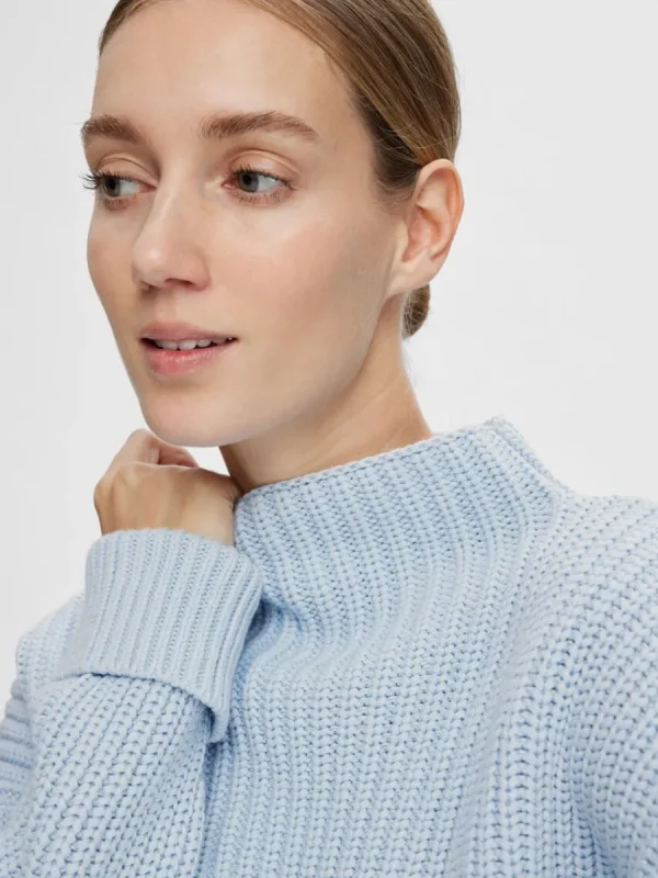 SELECTED ÖVERDIMENSIONERAD TRÖJA Blue Flash Sale