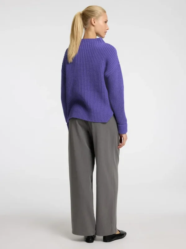 SELECTED ÖVERDIMENSIONERAD TRÖJA Purple Discount