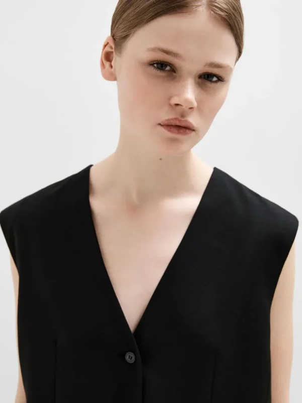 SELECTED ÖVERDIMENSIONERAD VÄST Black Best