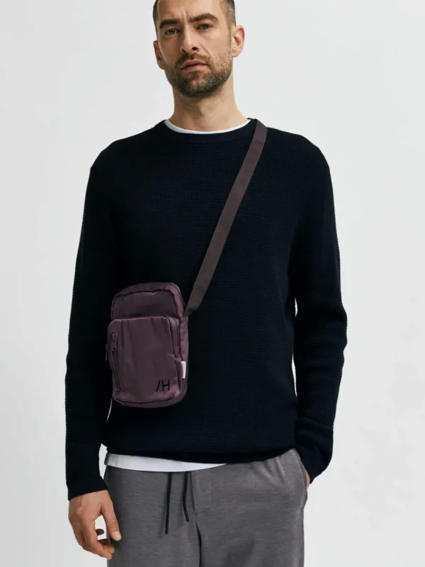 SELECTED VÅFFELSTICKNING TRÖJA Black Best Sale