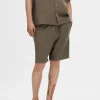 SELECTED VÅFFLAD SHORTS Brown Online