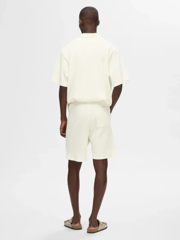 SELECTED VÅFFLAD SHORTS White Cheap