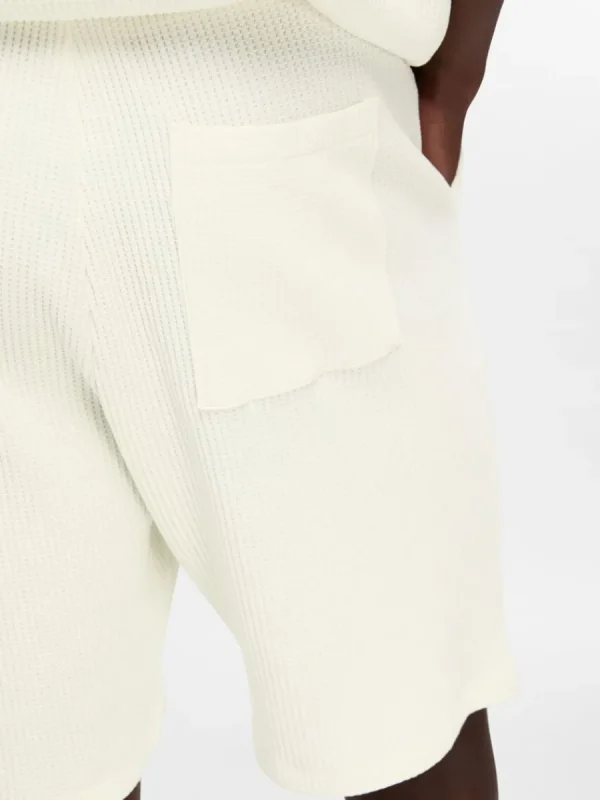 SELECTED VÅFFLAD SHORTS White Cheap
