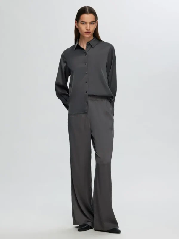 SELECTED VID PASSFORM SATINBYXOR Grey Best Sale