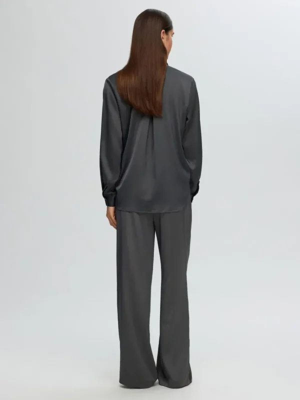 SELECTED VID PASSFORM SATINBYXOR Grey Best Sale