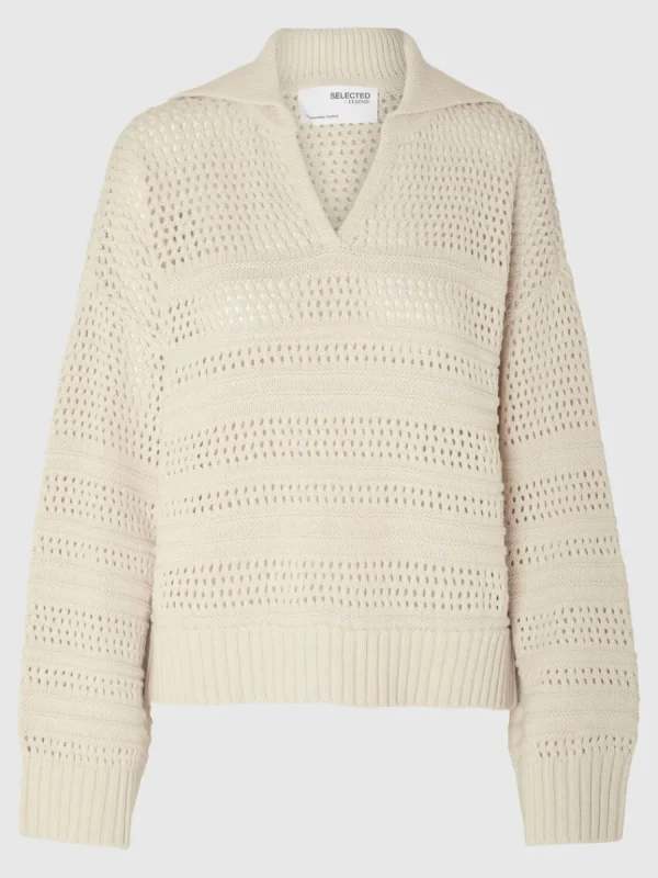 SELECTED VIRKAD STIL TRÖJA Beige Best