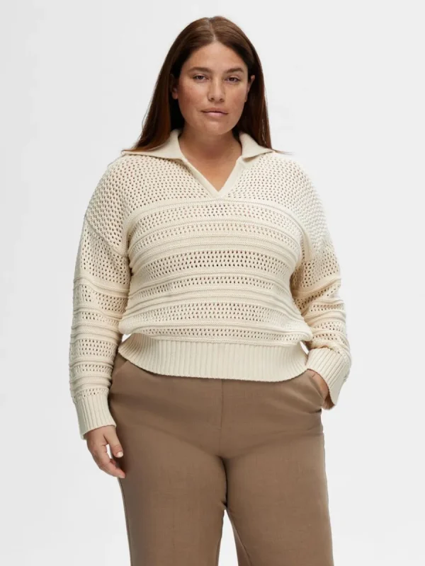 SELECTED VIRKAD STIL TRÖJA Beige Best