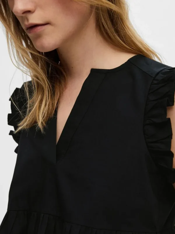 SELECTED VOLANGPRYDD TOPP Black Flash Sale