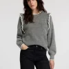 SELECTED VOLANGPRYDD TRÖJA Grey Fashion