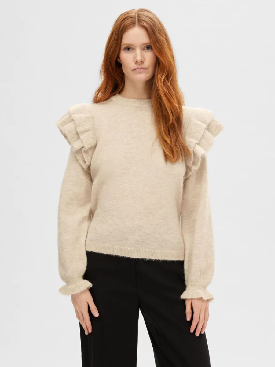 volangprydd_trja_0-3.webp SELECTED VOLANGPRYDD TRÖJA Beige Sale