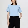 SELECTED VOLANGPRYDD T-SHIRT Blue Cheap