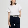 SELECTED VOLANGPRYDD T-SHIRT White New