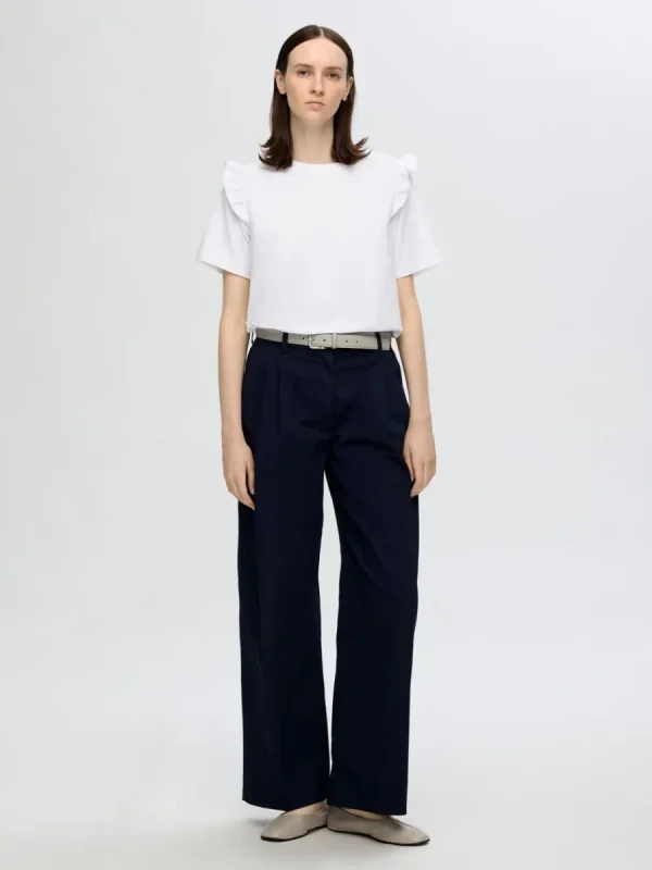 SELECTED VOLANGPRYDD T-SHIRT White Sale
