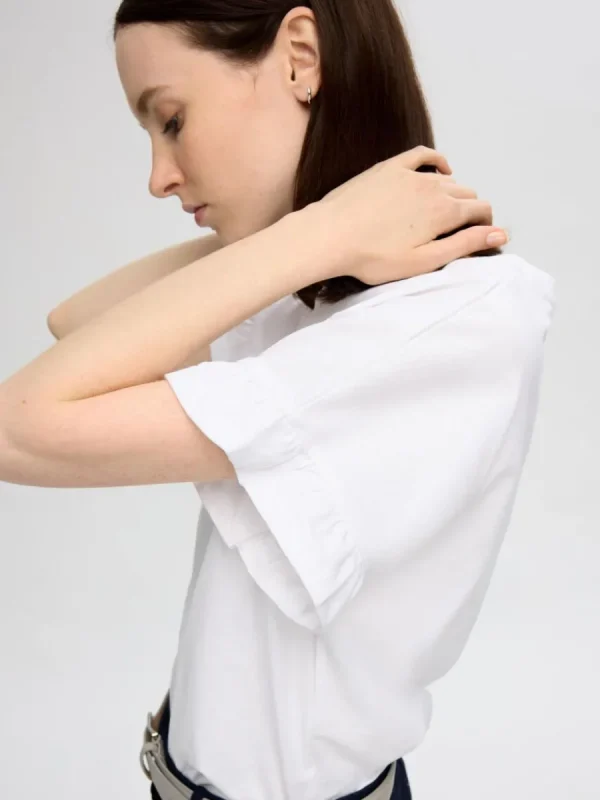 SELECTED VOLANGPRYDD T-SHIRT White New