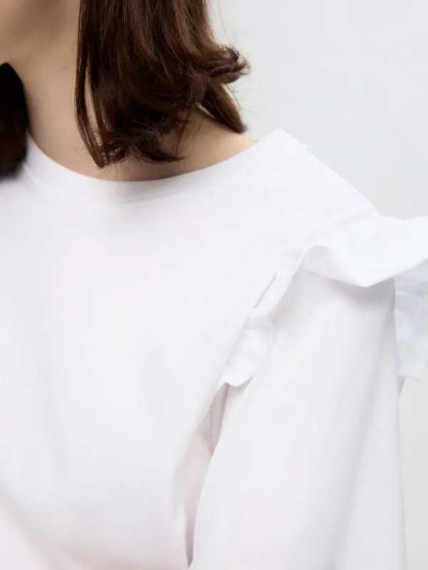 SELECTED VOLANGPRYDD T-SHIRT White Sale