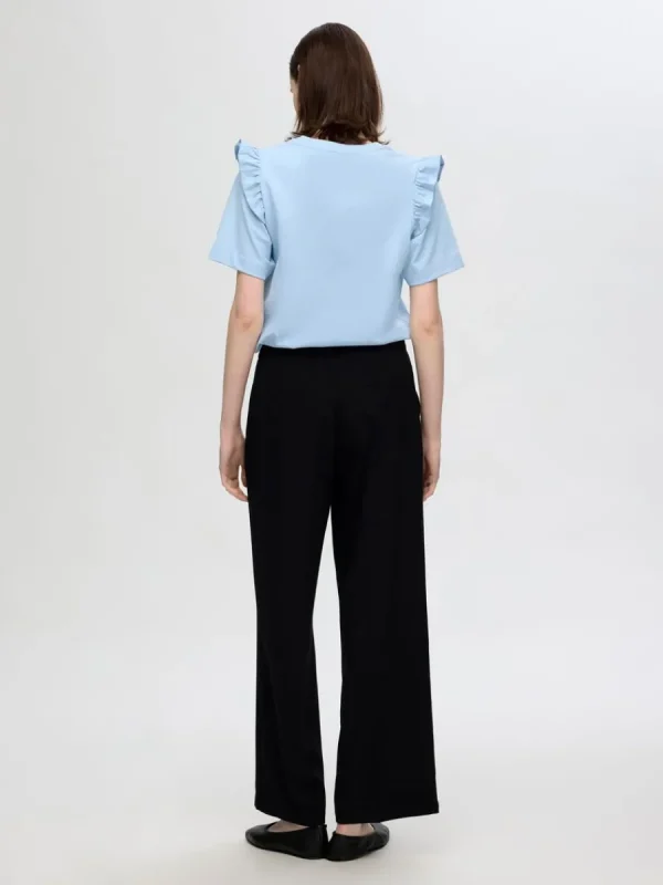 SELECTED VOLANGPRYDD T-SHIRT Blue Cheap