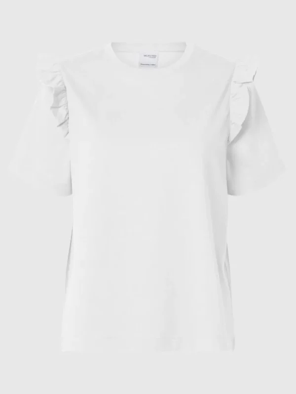 SELECTED VOLANGPRYDD T-SHIRT White Sale