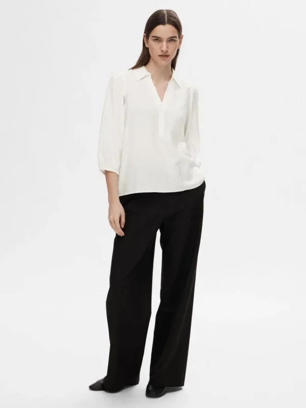 SELECTED V-RINGNING BLUS White Online