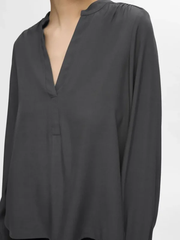 SELECTED V-RINGNING BLUS Grey Sale