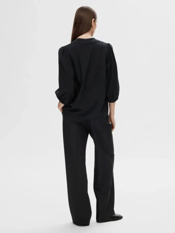 SELECTED V-RINGNING BLUS Black Hot