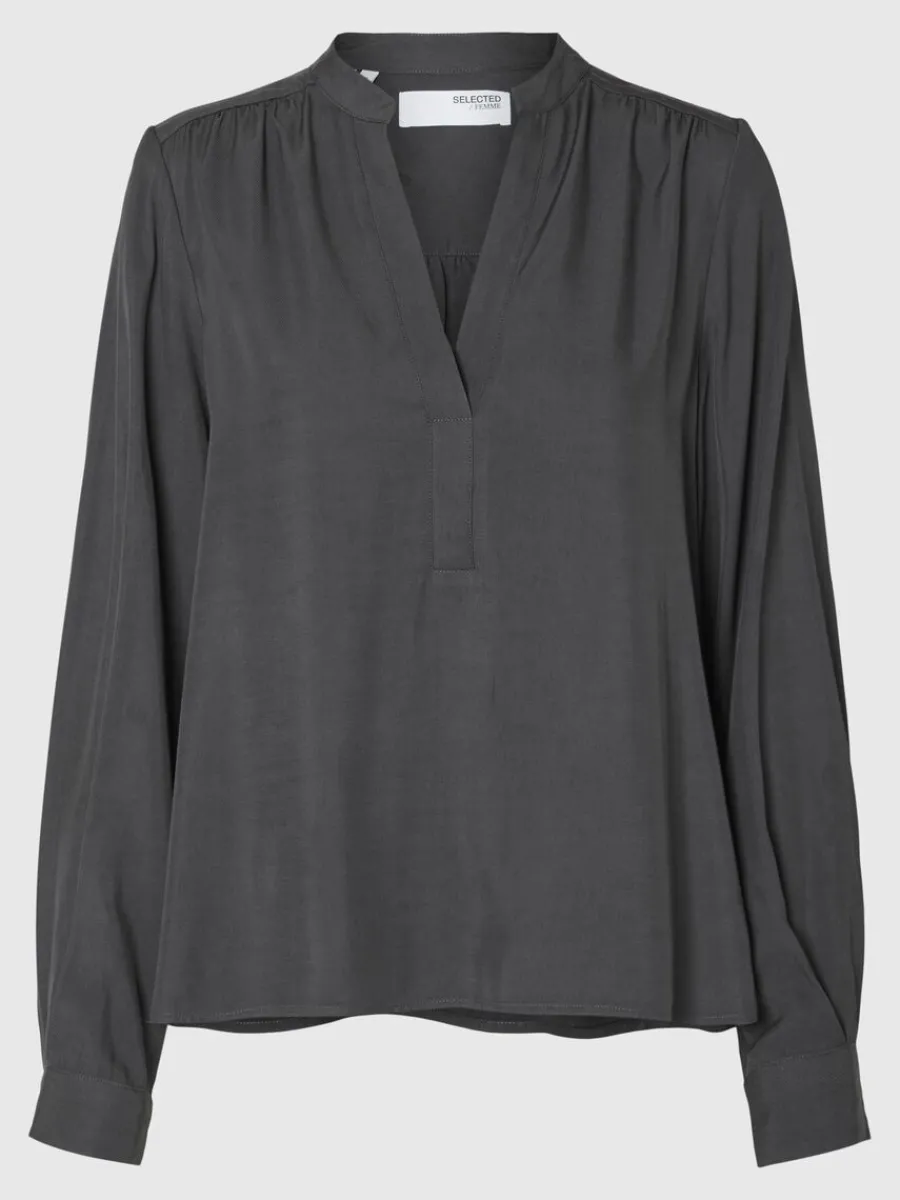 vringning_blus_5.webp SELECTED V-RINGNING BLUS Grey Sale