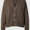 SELECTED V-RINGNING STICKAD KOFTA Brown Discount