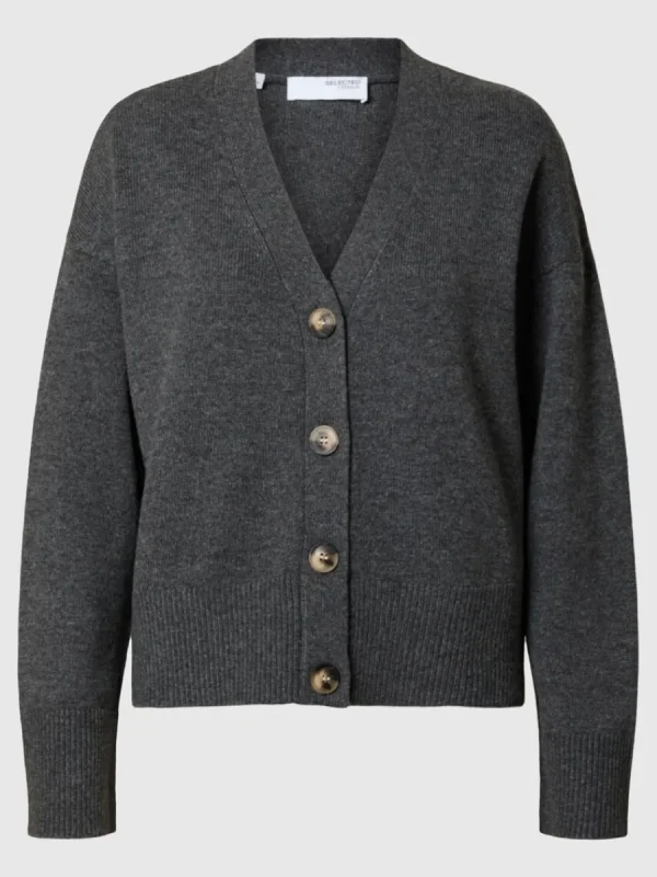 SELECTED V-RINGNING STICKAD KOFTA Grey Shop