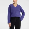 SELECTED V-RINGNING STICKAD TRÖJA Purple Sale
