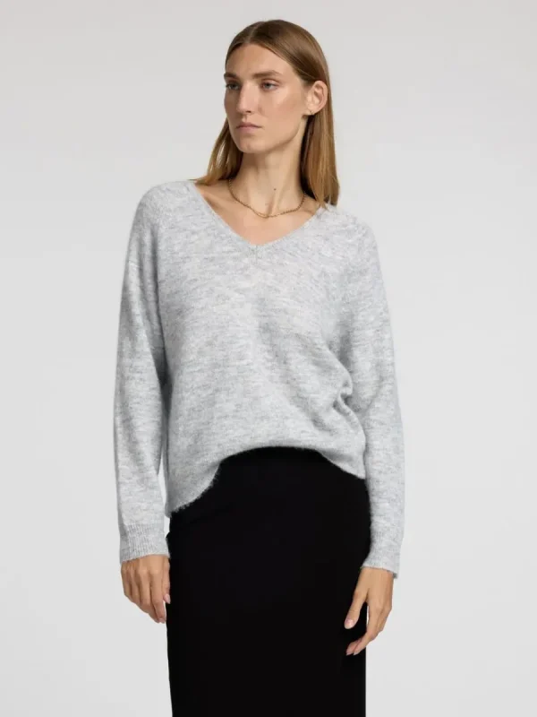 SELECTED V-RINGNING STICKAD TRÖJA Grey New