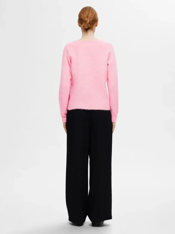 SELECTED V-RINGNING STICKAD TRÖJA Pink Flash Sale
