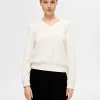 SELECTED V-RINGNING TRÖJA White Store