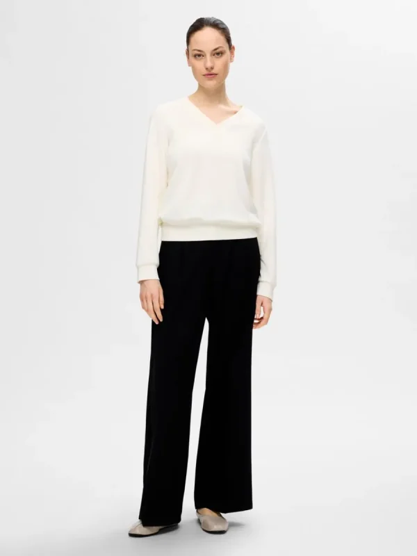 SELECTED V-RINGNING TRÖJA White Store