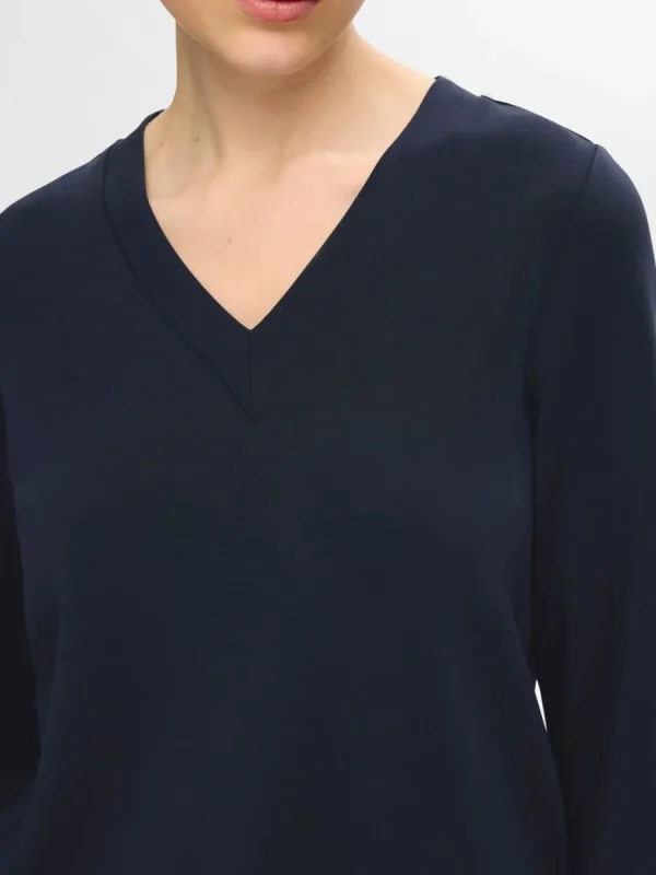 SELECTED V-RINGNING TRÖJA Blue Cheap