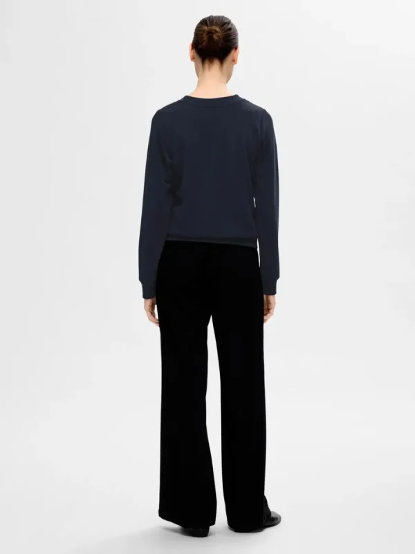 SELECTED V-RINGNING TRÖJA Blue Cheap