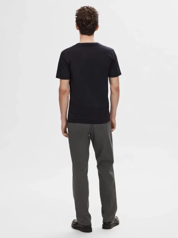 SELECTED V-RINGNING T-SHIRT Black Cheap