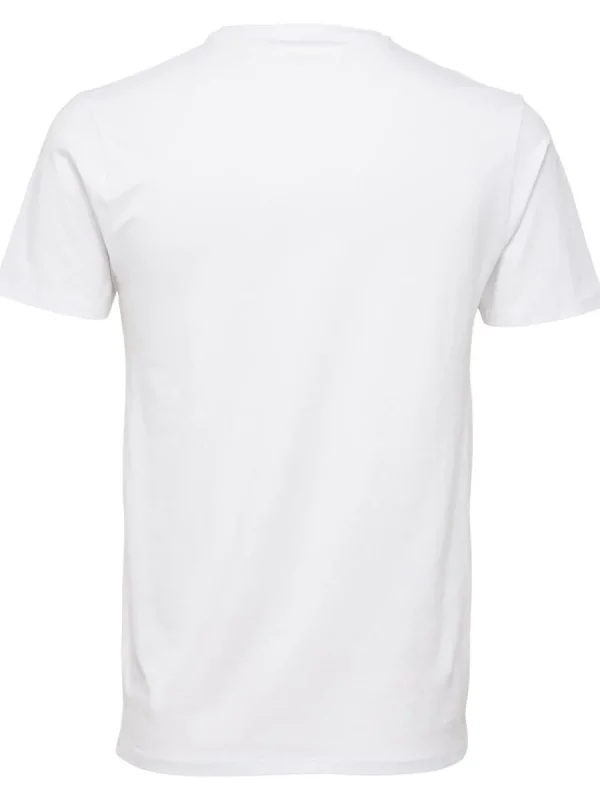SELECTED V-RINGNING T-SHIRT White Discount