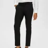 SELECTED VÄVD BYXOR Black Clearance