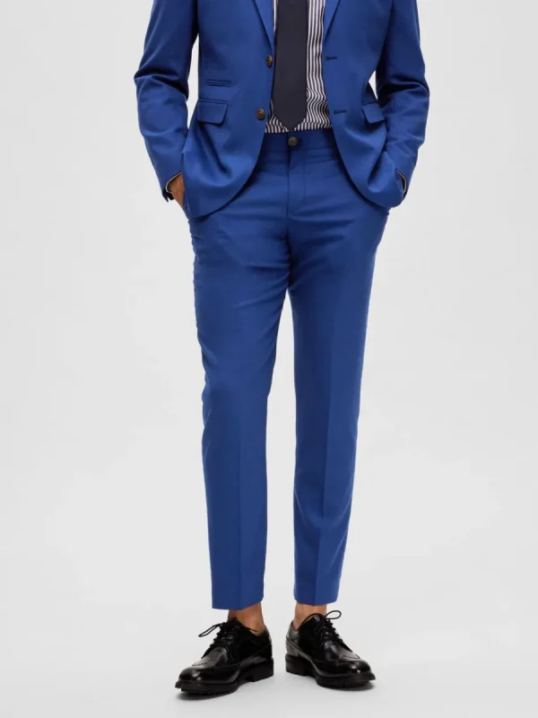 SELECTED VÄVD BYXOR Blue Clearance
