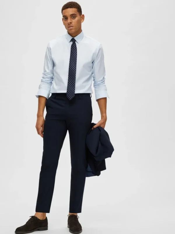 SELECTED VÄVD BYXOR Blue Store