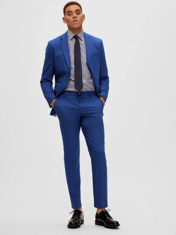 SELECTED VÄVD BYXOR Blue Clearance