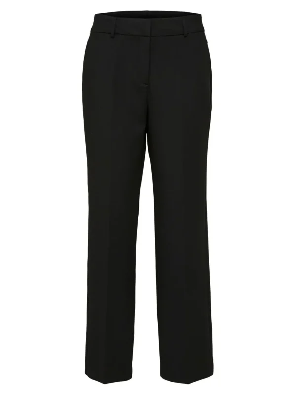 SELECTED VÄVD BYXOR Black Best