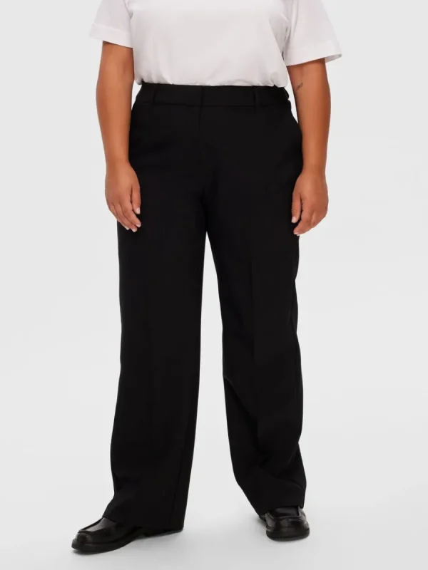 SELECTED VÄVD BYXOR Black Best