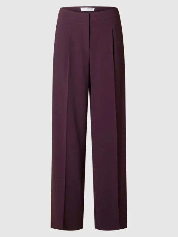 SELECTED VÄVD BYXOR MED VIDA BEN Purple Outlet